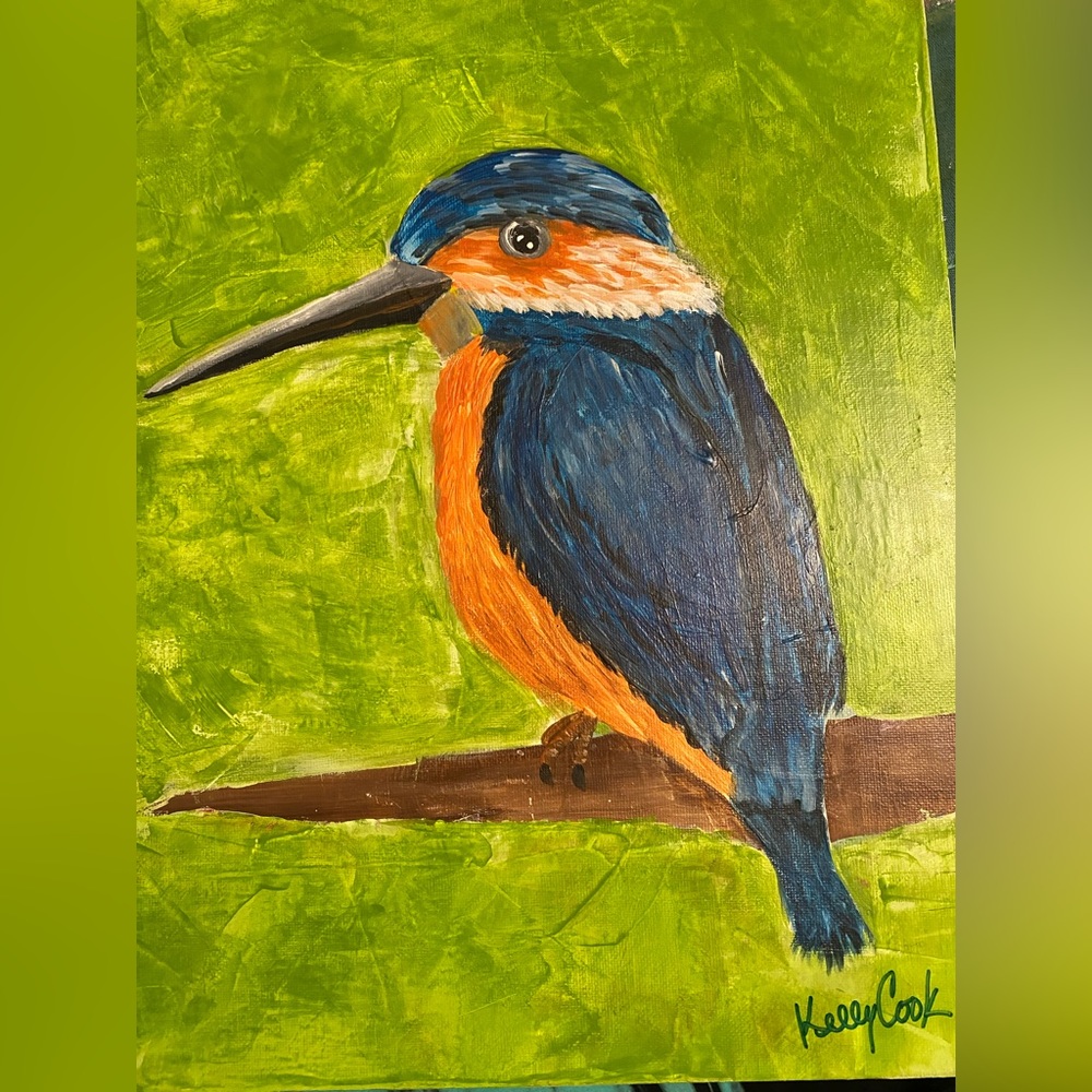 Kingfisher on Green